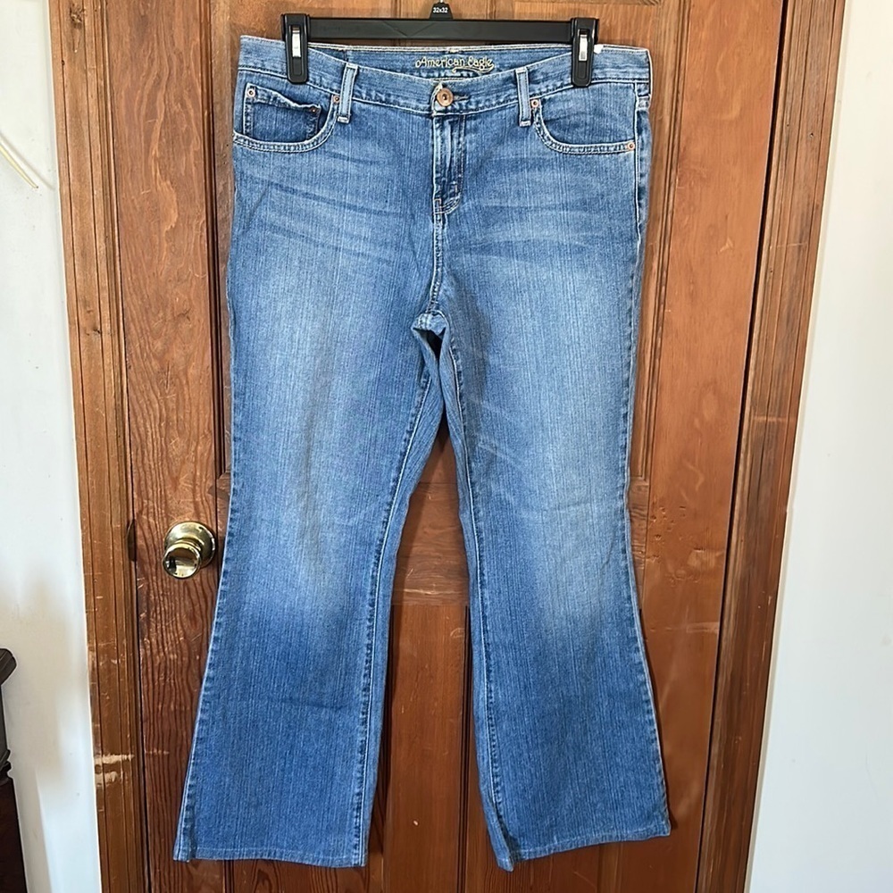 American Eagle Women’s Pricepoint Favorite Wideleg Jeans Size 14 Long